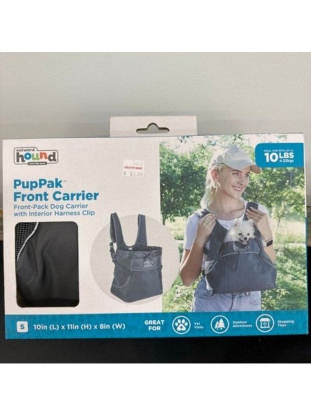 Outward Hound PupPak Front Dog Carrier – Small Gray Hands-Free Dog Carrier